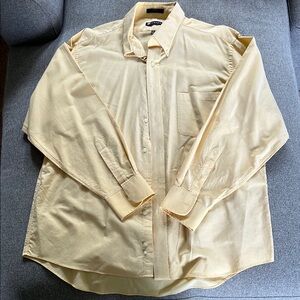 Chaps Yellow Dress Shirt Classic Cotton Blend
